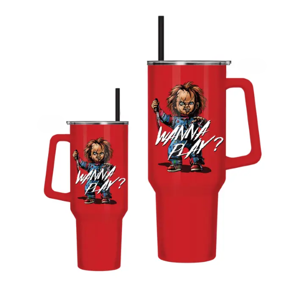 Tumbler - Chucky Wanna Play - 40oz-hotRAGS.com