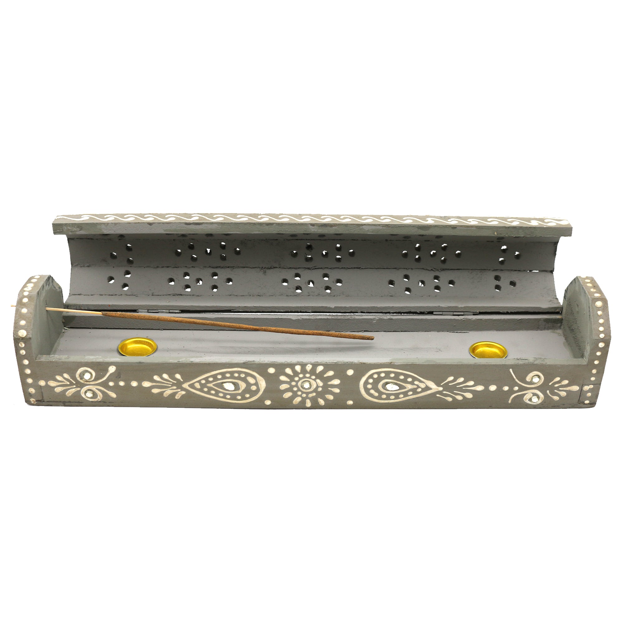 Box Incense Burner - Grey 12"-hotRAGS.com