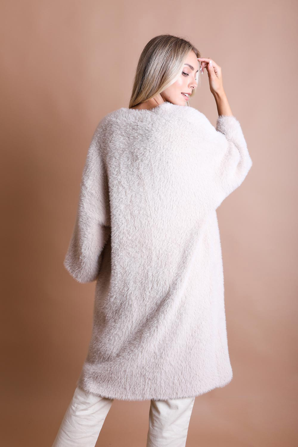 Cardigan - Mohair Beige-hotRAGS.com