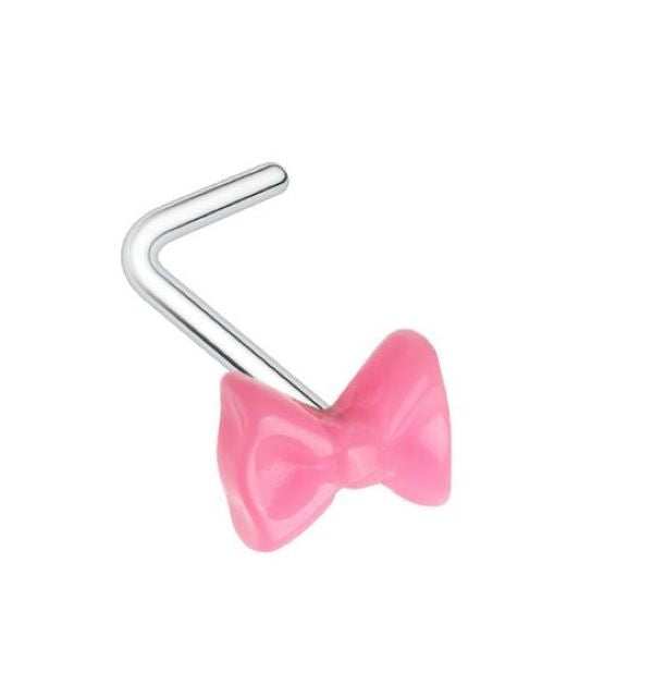 Nose L Shape - Pink Bow-hotRAGS.com