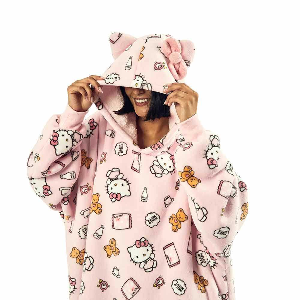 Robe - Hello Kitty Sleepy Time 3D Hoodie Blanket-hotRAGS.com