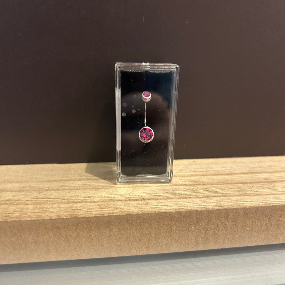 Belly Ring - 14g 3/8 Fuschia