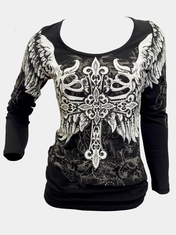 Jr Long Sleeve Top - Cross Angel-hotRAGS.com