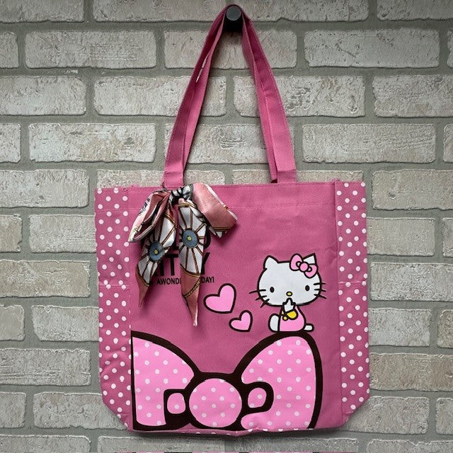 Bag - Tote Hello Kitty Canvas - Pink-hotRAGS.com