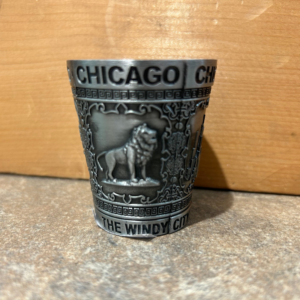 Shot Glass - Chicago Metal - Symbols