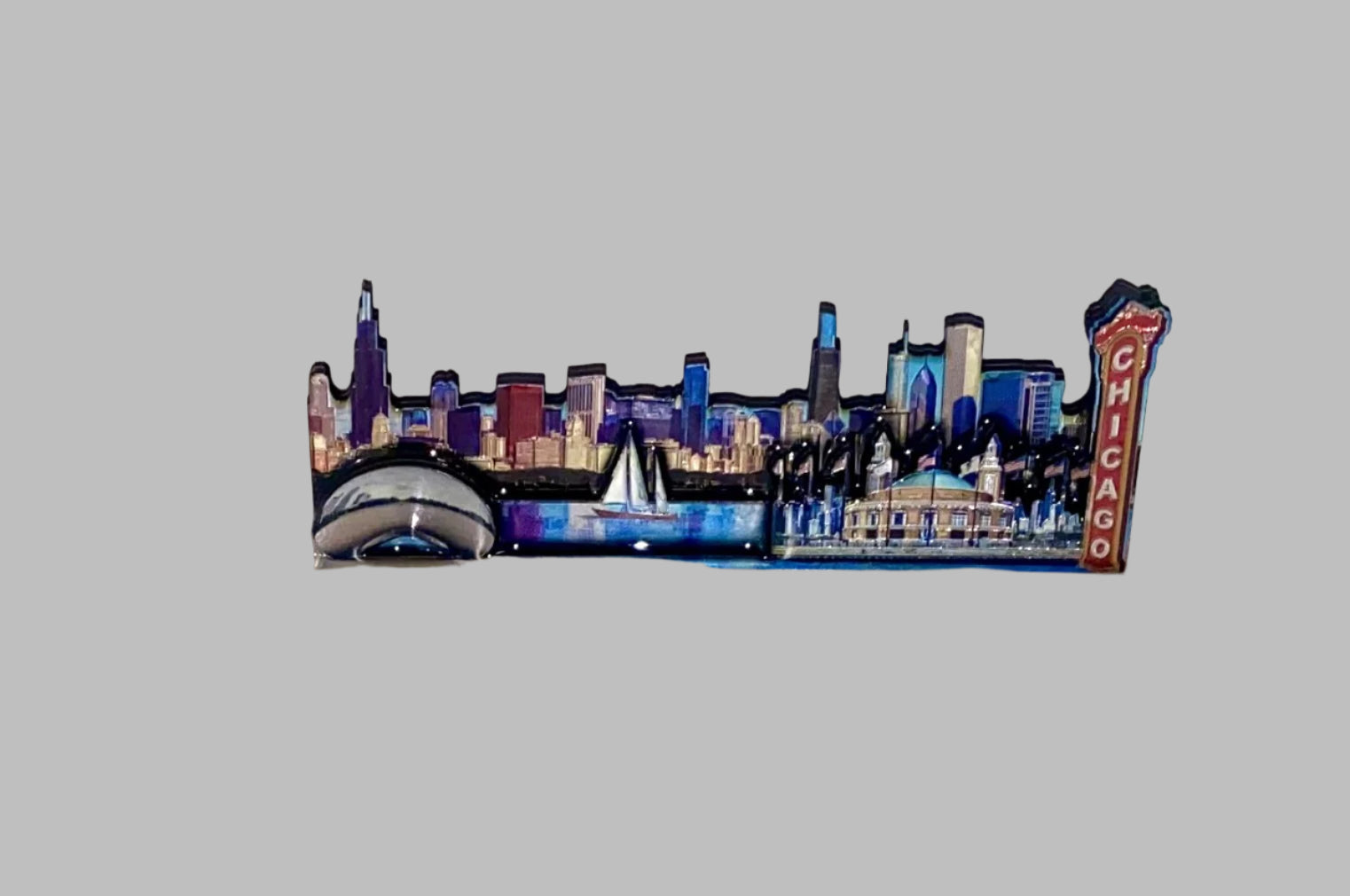 Sign - Chicago - Wooden 3D-hotRAGS.com