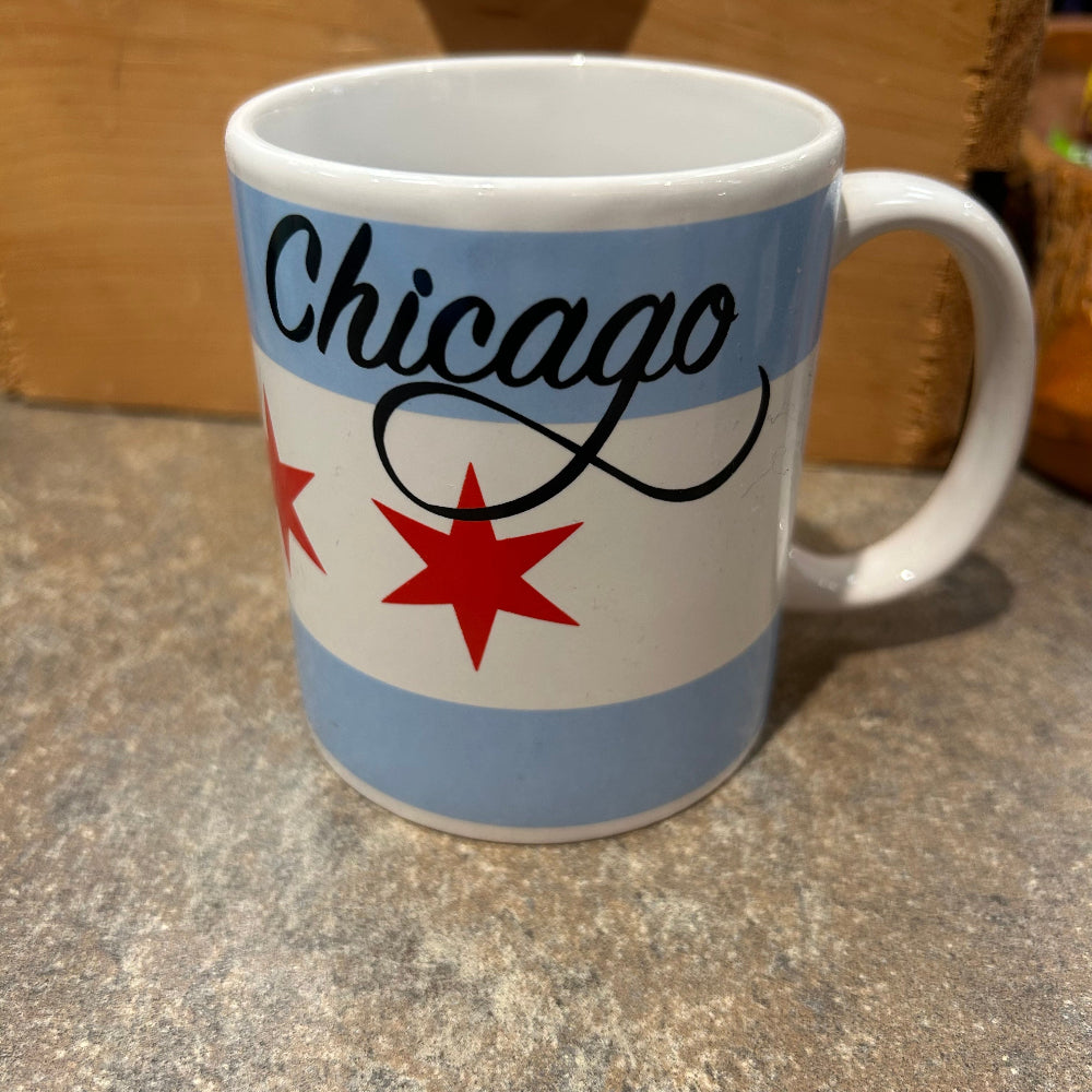 Mug - Chicago Flag Script