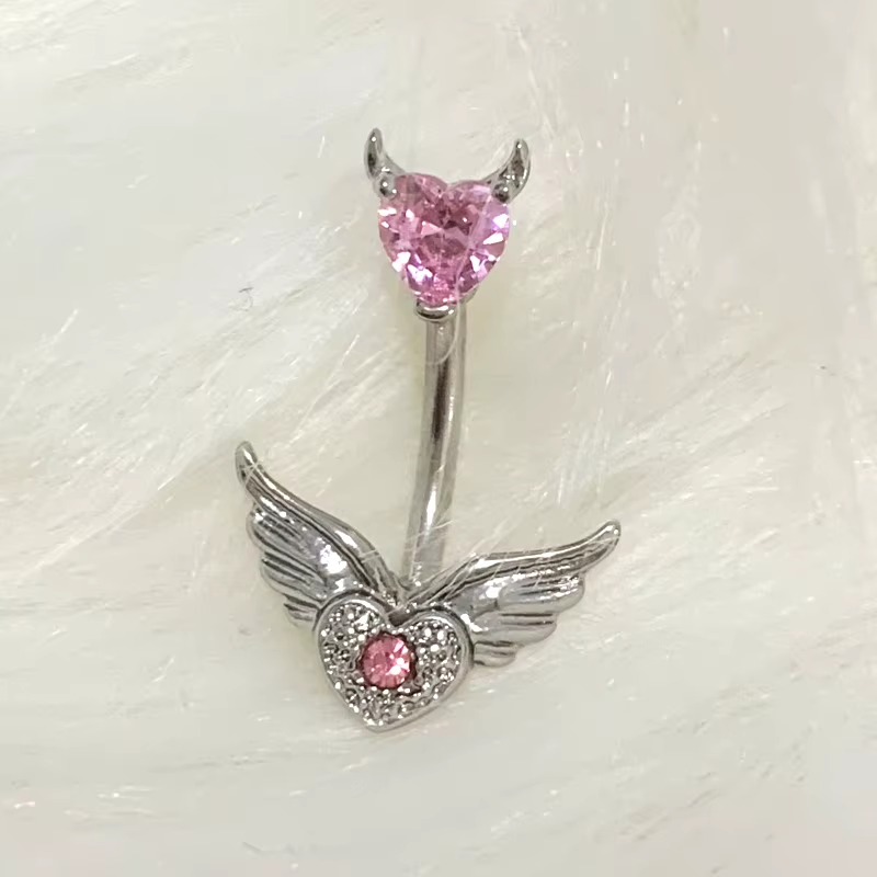 Belly Ring - Heart Horn Wings-hotRAGS.com