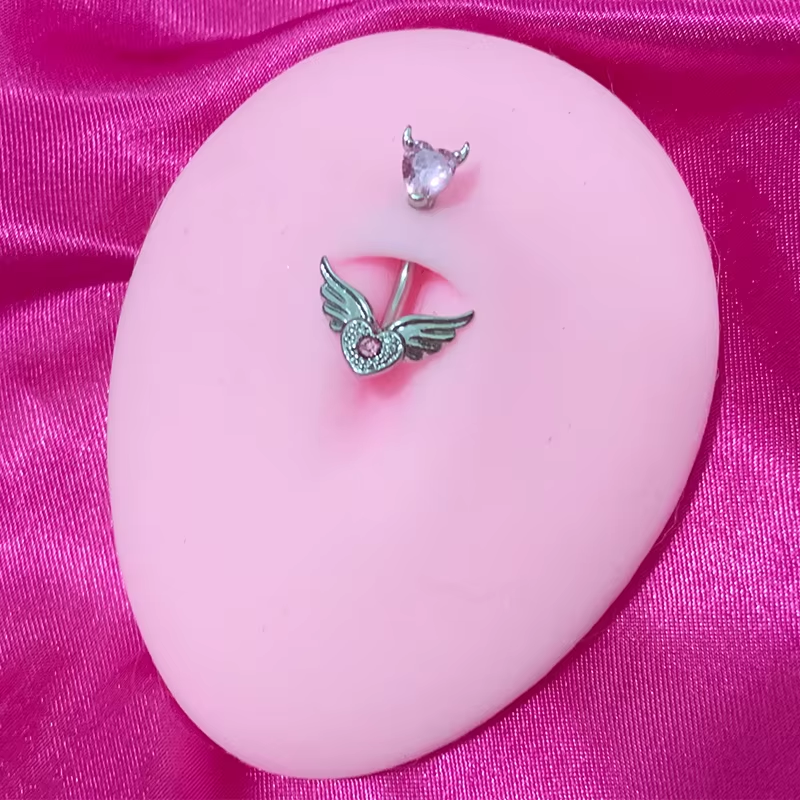 Belly Ring - Heart Horn Wings-hotRAGS.com