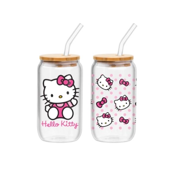 GLASS TUMBLER - HELLO KITTY - 2PK