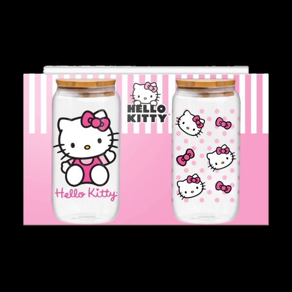 GLASS TUMBLER - HELLO KITTY - 2PK-hotRAGS.com