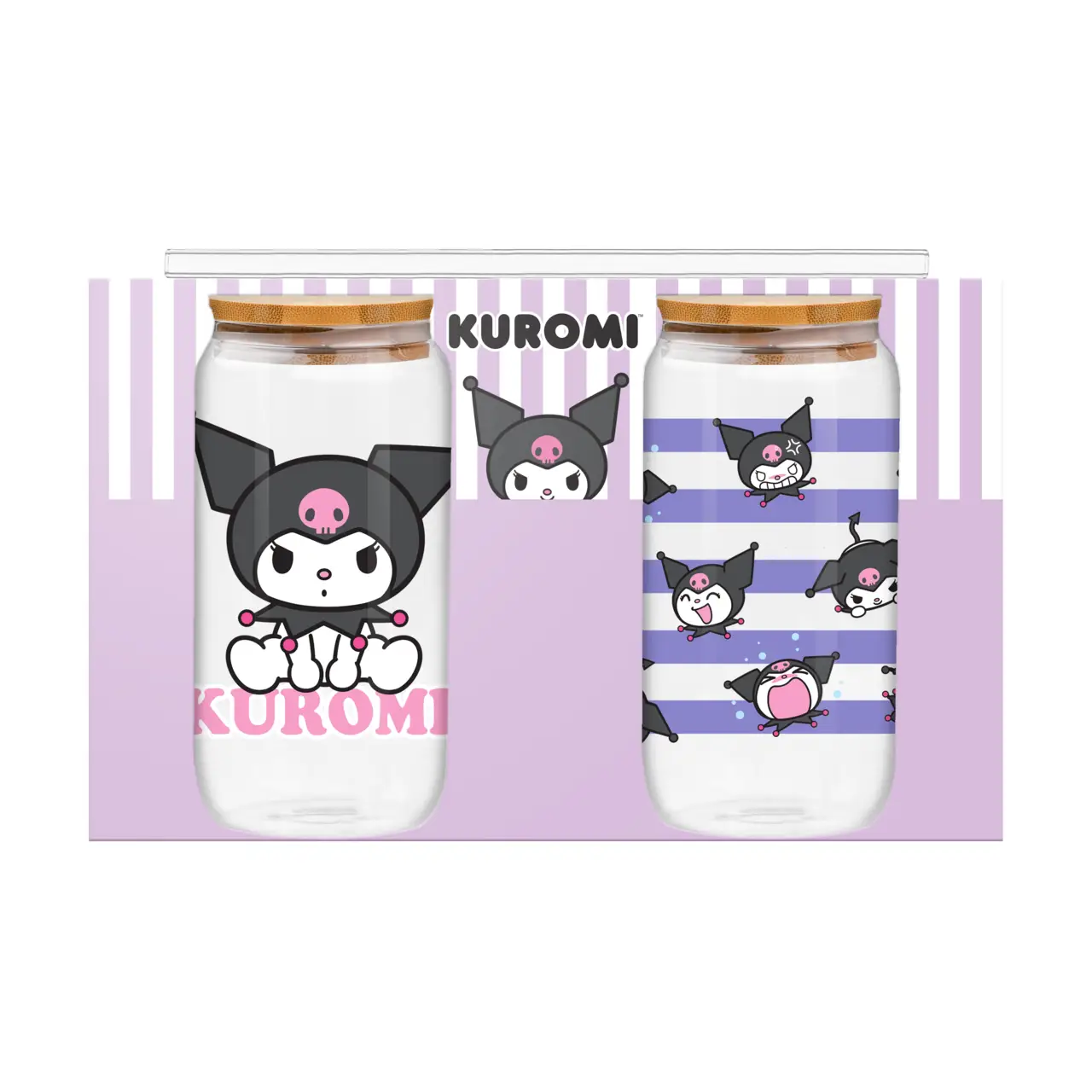 GLASS TUMBLER - KUROMI - 2PK-hotRAGS.com