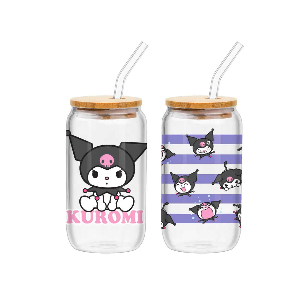 GLASS TUMBLER - KUROMI - 2PK-hotRAGS.com