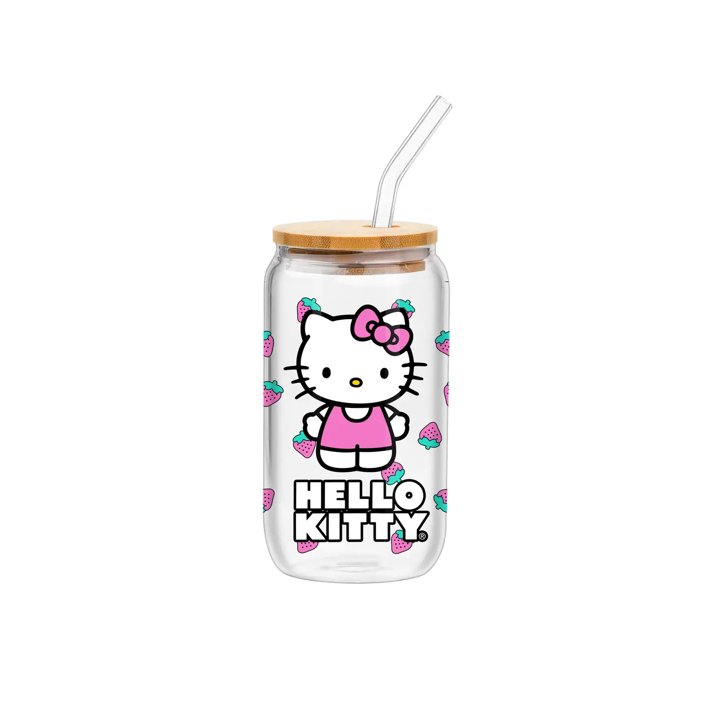 GLASS TUMBLER - HELLO KITTY Strawberry Toss