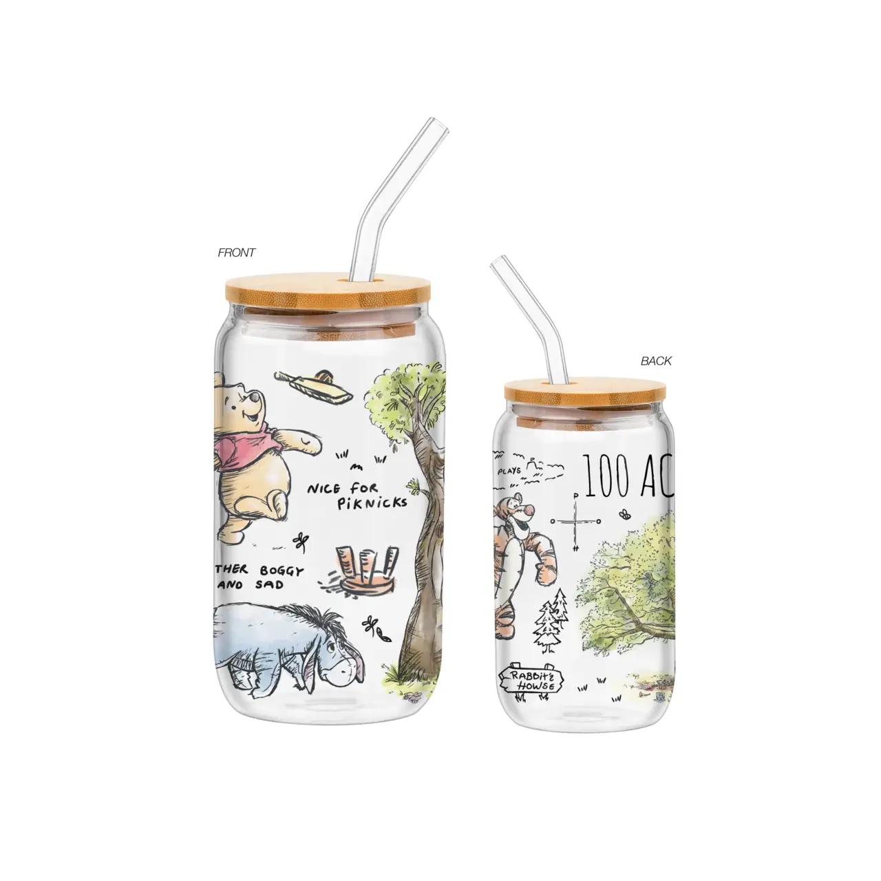 GLASS TUMBLER - WINNIE THE POOH-hotRAGS.com