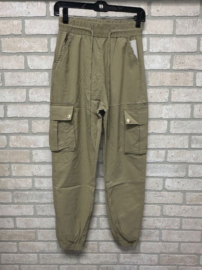 Pant - Cargo Elastic Jogger - Olive-hotRAGS.com