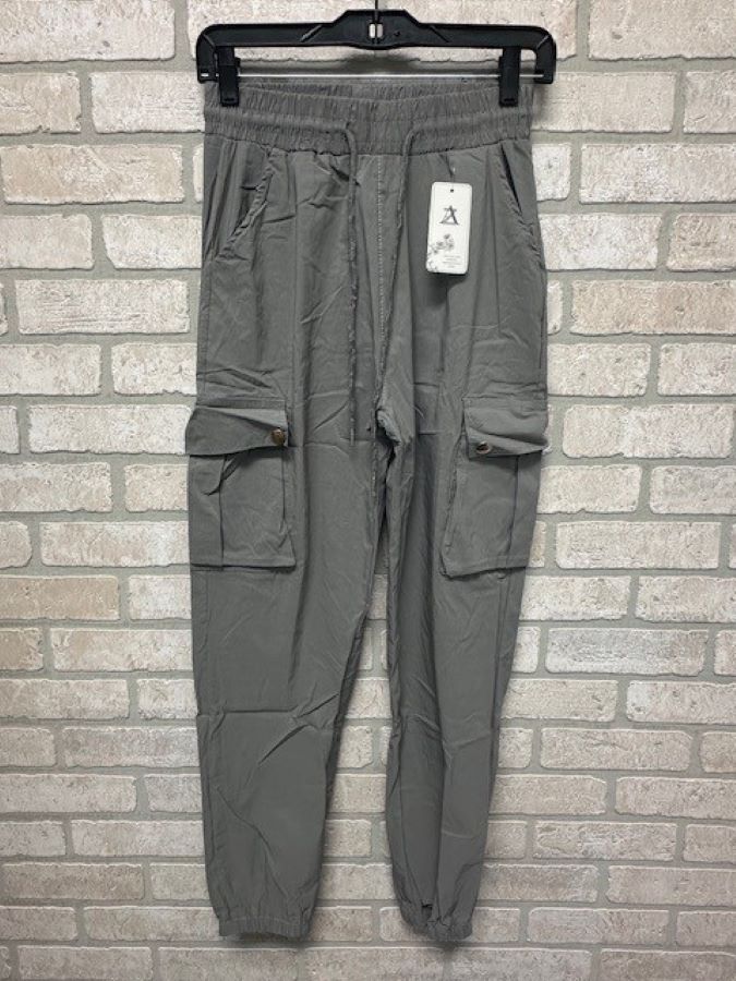 Pant - Cargo Elastic Jogger - Grey-hotRAGS.com