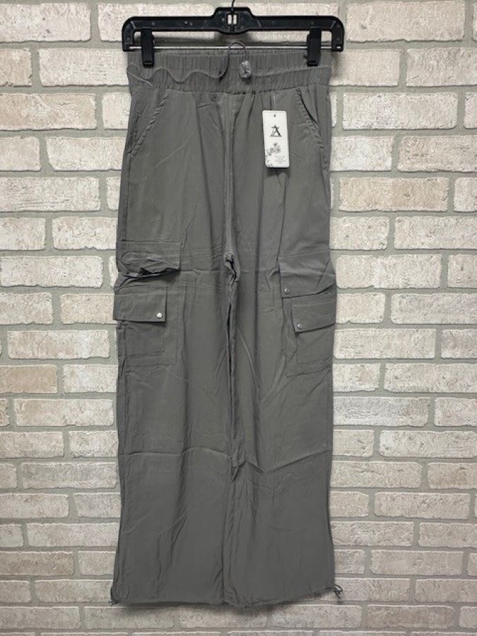 Pant - Cargo Pull String - Grey-hotRAGS.com