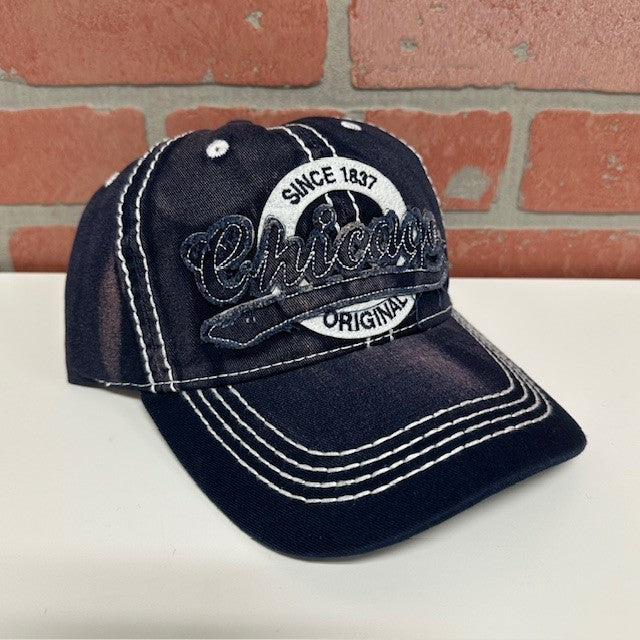 Hat - Chicago Since 1837- Navy-hotRAGS.com