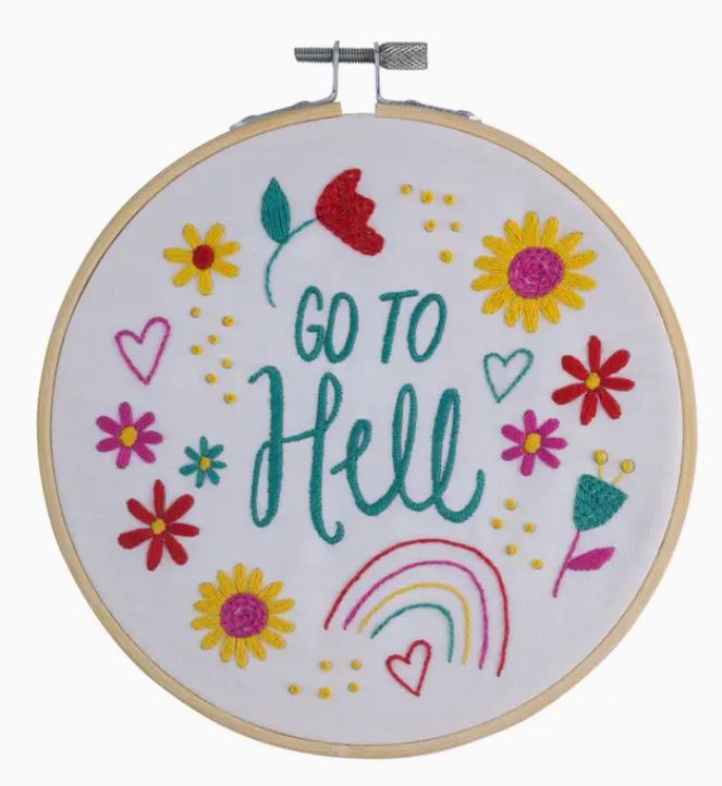 Decor - Embroidery Kit - Go To Hell-hotRAGS.com