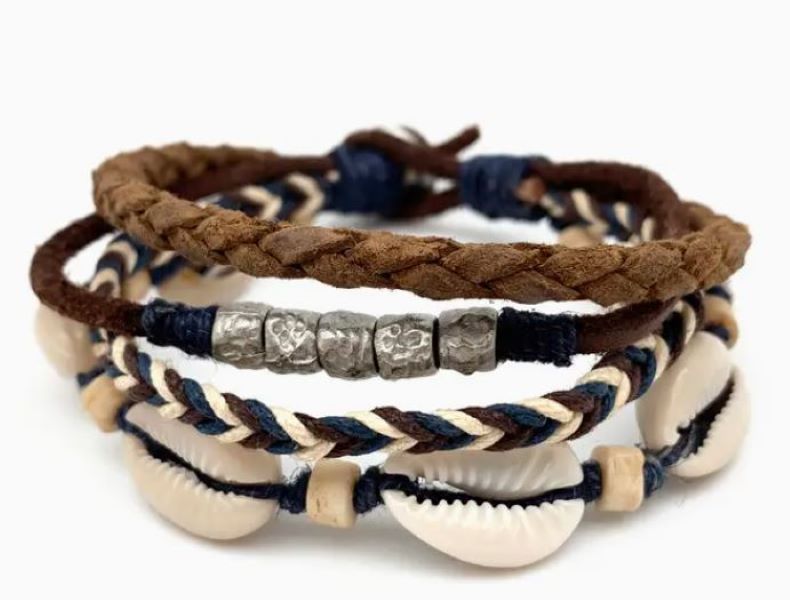 BRACELET - BRAIDED COWRY-hotRAGS.com