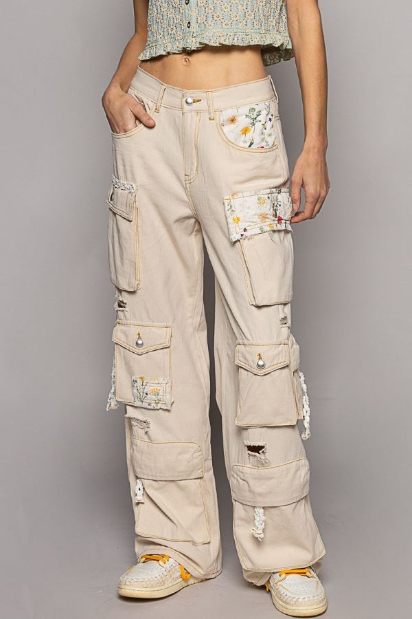 PANTs - MULTI POCKET NATURAL-hotRAGS.com