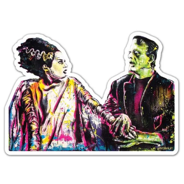 STICKER - FRANKENSTEIN AND BRIDE