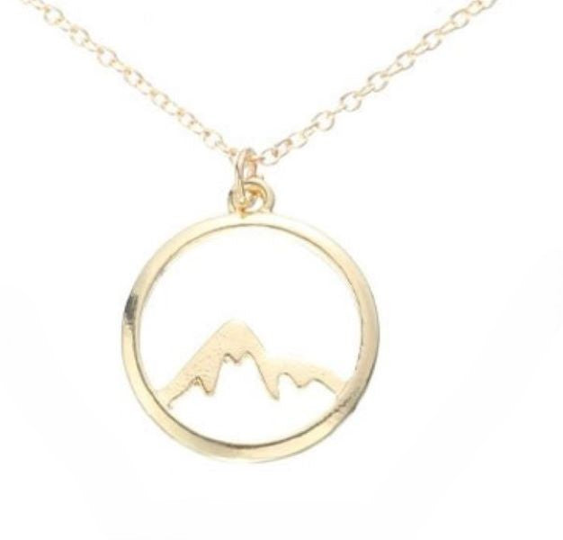 Necklace - Sierra Mountain - Gold-hotRAGS.com