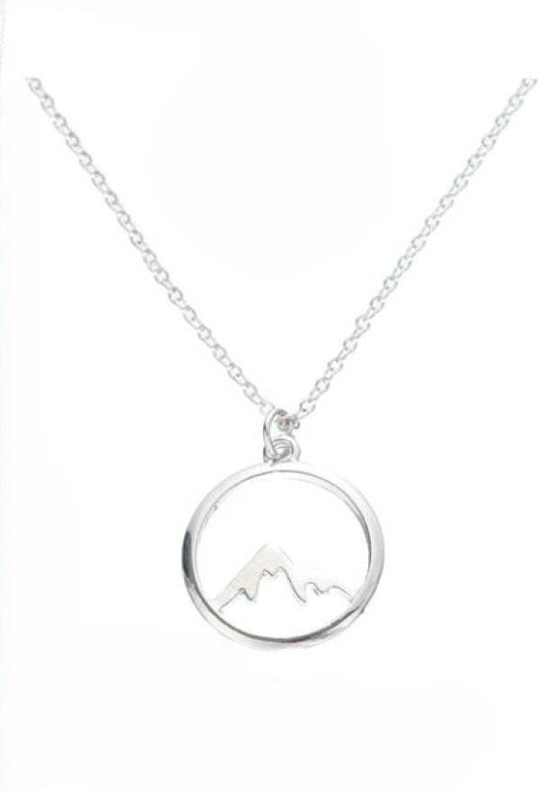 Necklace - Sierra Mountain - Silver-hotRAGS.com