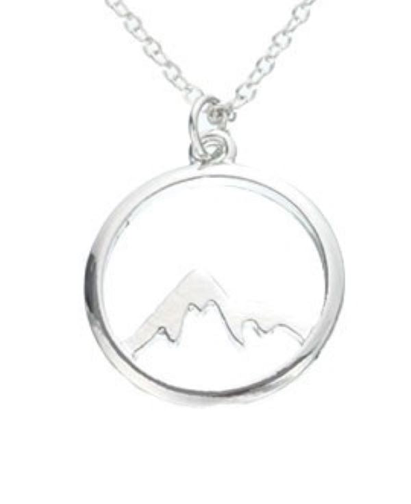 Necklace - Sierra Mountain - Silver-hotRAGS.com