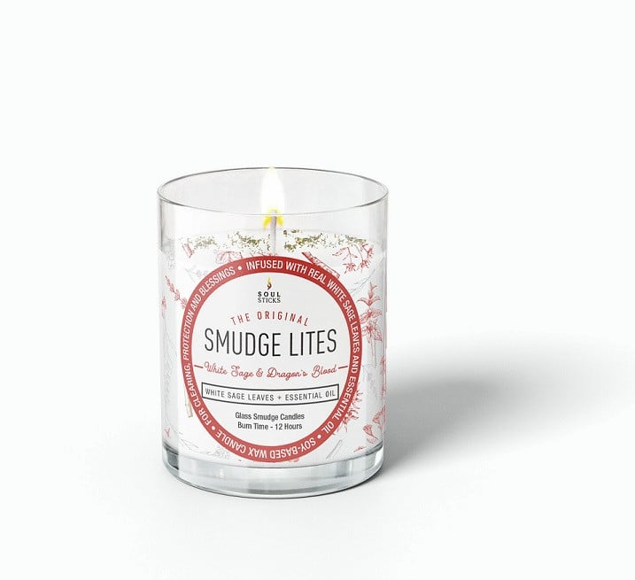 CANDLE - VOTIVE 'Smudge Lites' Candle White Sage & Dragon’s Blood (4″)-hotRAGS.com