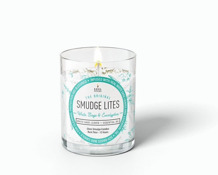 CANDLE - VOTIVE 'Smudge Lites' White Sage & Eucalyptus (4″)-hotRAGS.com