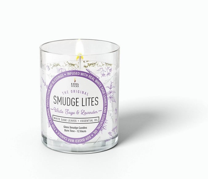 CANDLE - VOTIVE 'Smudge Lites' White Sage & LAVENDAR (4″)