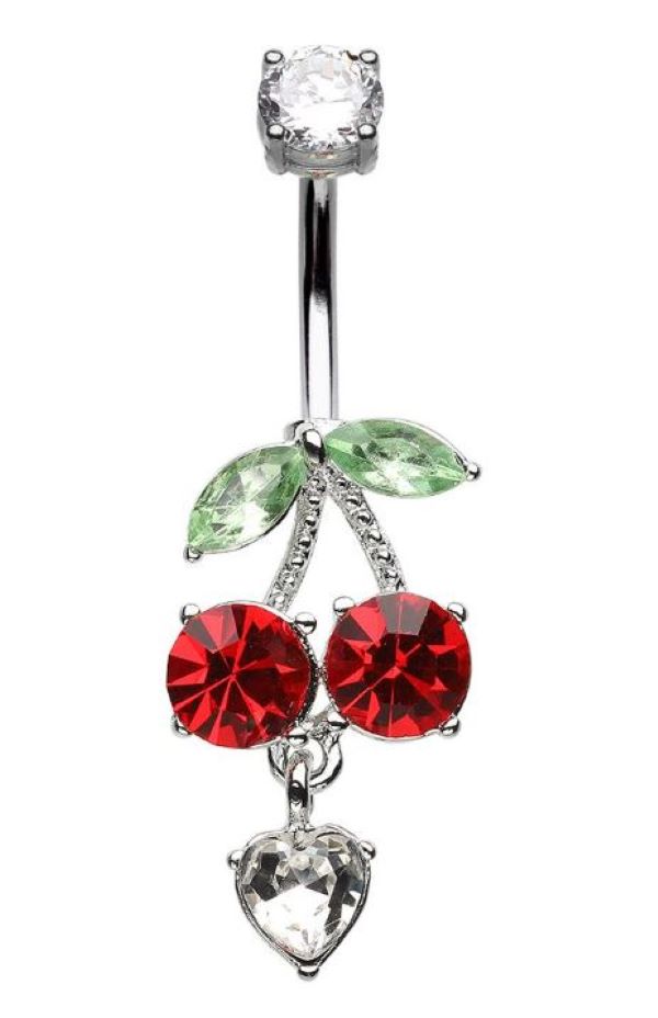 BELLY RING - CHERRT HEART-hotRAGS.com