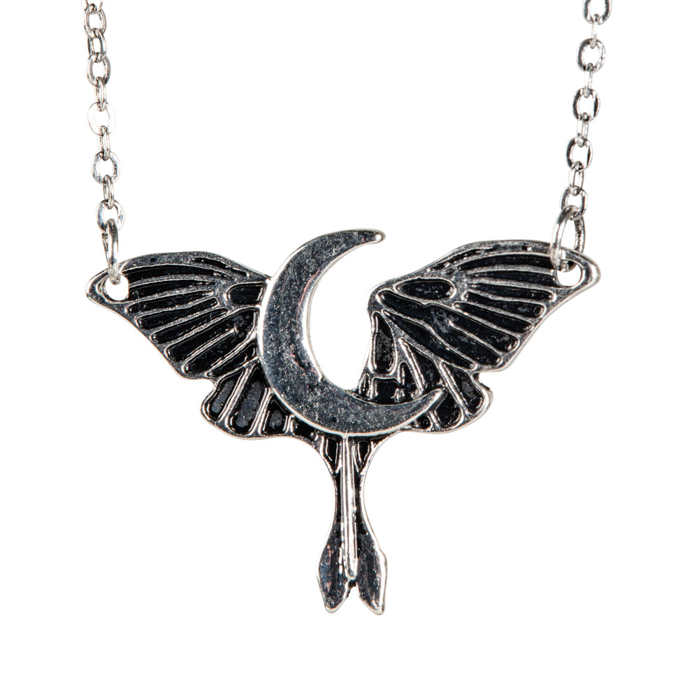 NECKLACE - MOTH WITH MOON-hotRAGS.com