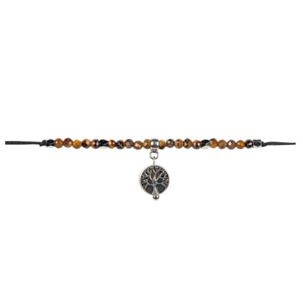 BRACELET - PULL TIE - TREE OF LIFE - Tigers Eye-hotRAGS.com