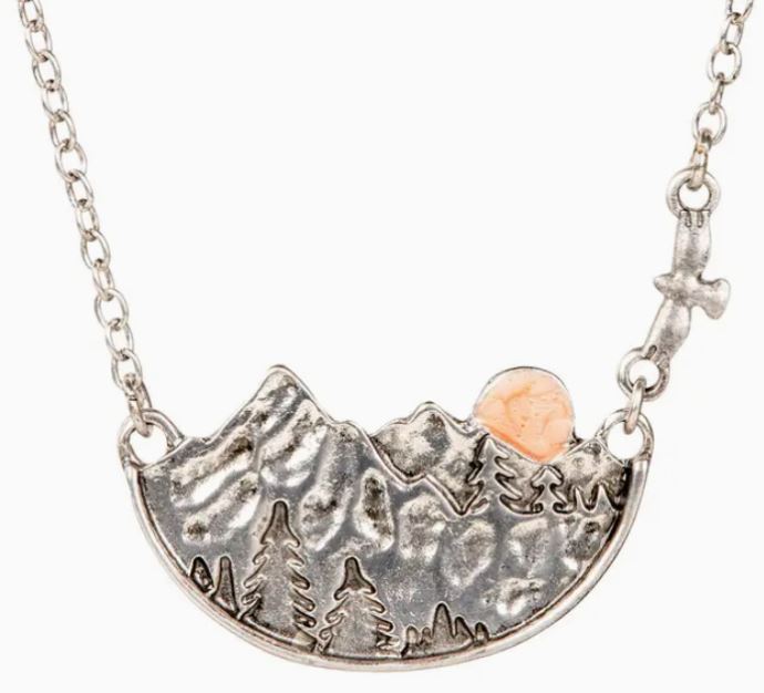 NECKLACE - MOUNTAIN - SILVER-hotRAGS.com