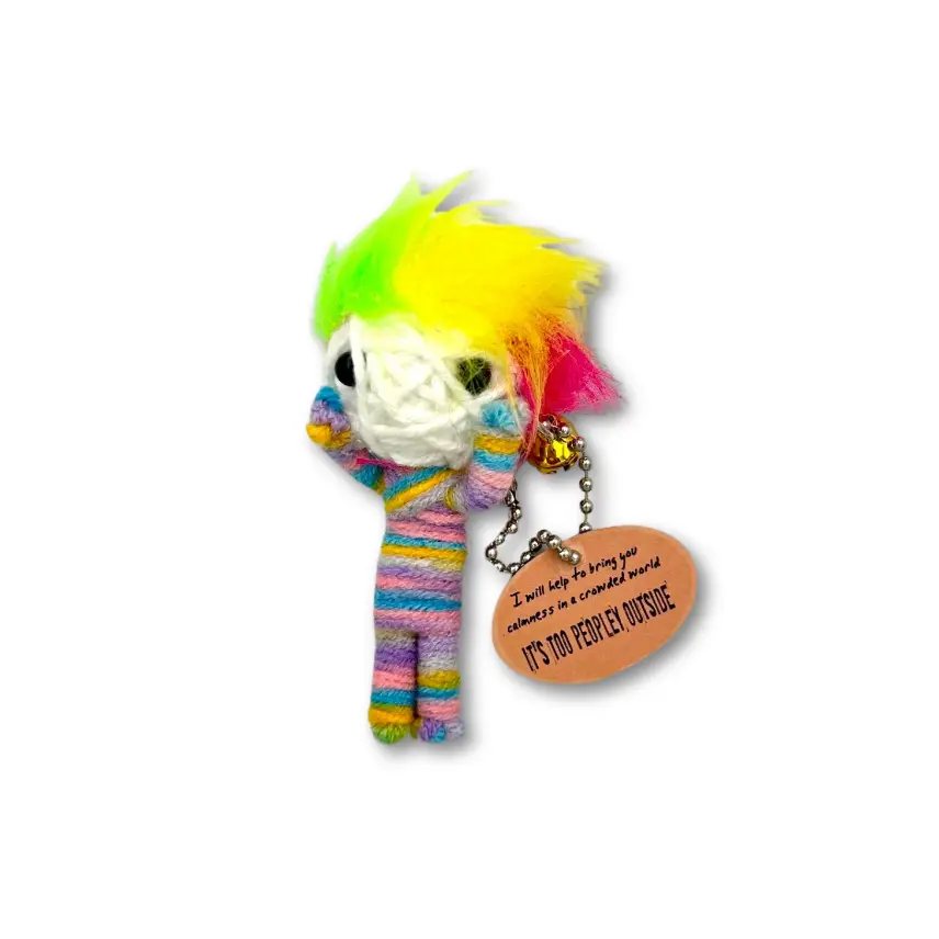 Voodoo Doll - It's Too Peopley Outside Keychain-hotRAGS.com