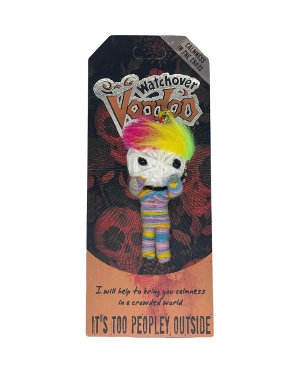 Voodoo Doll - It's Too Peopley Outside Keychain-hotRAGS.com