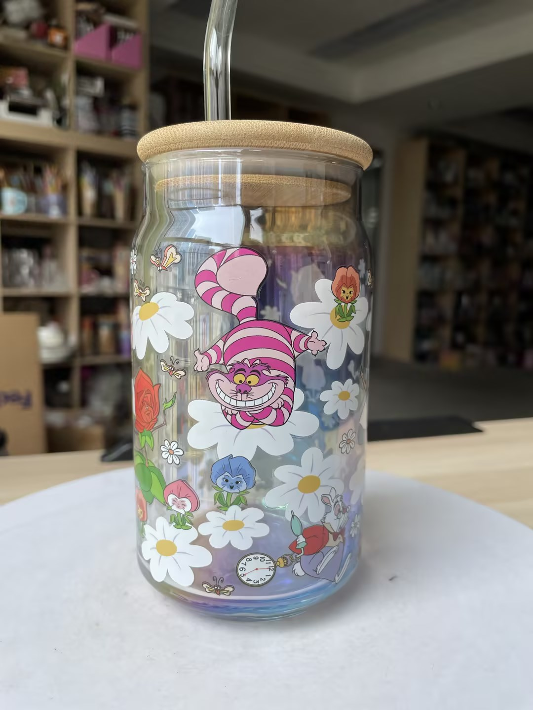 Glass Tumbler - Alice In Wonderland -16oz-hotRAGS.com