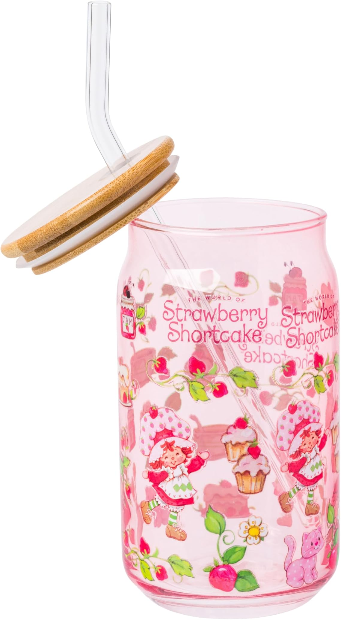 Glass Tumbler - Strawberry Shortcake Berry Vines - 16oz-hotRAGS.com