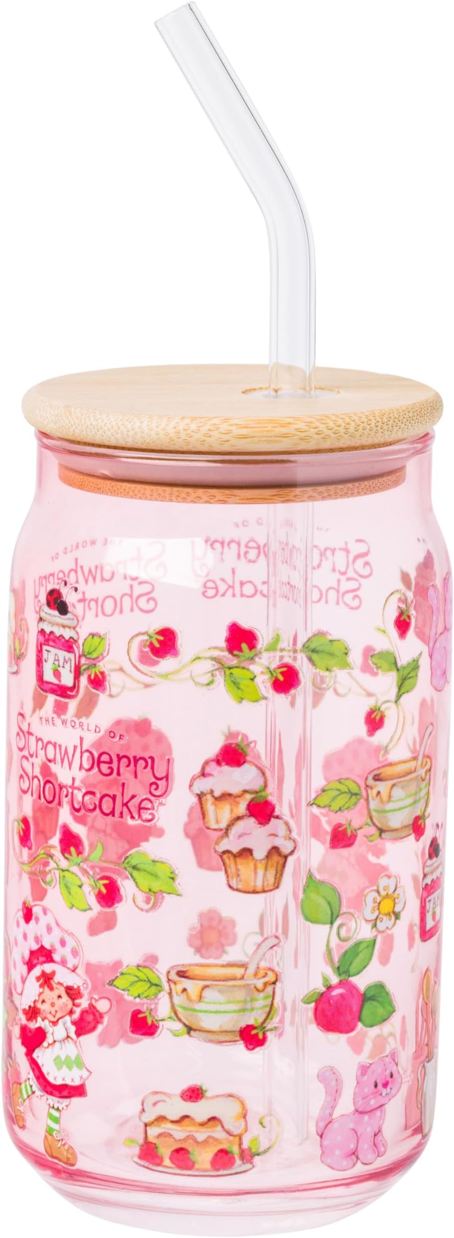 Glass Tumbler - Strawberry Shortcake Berry Vines - 16oz-hotRAGS.com