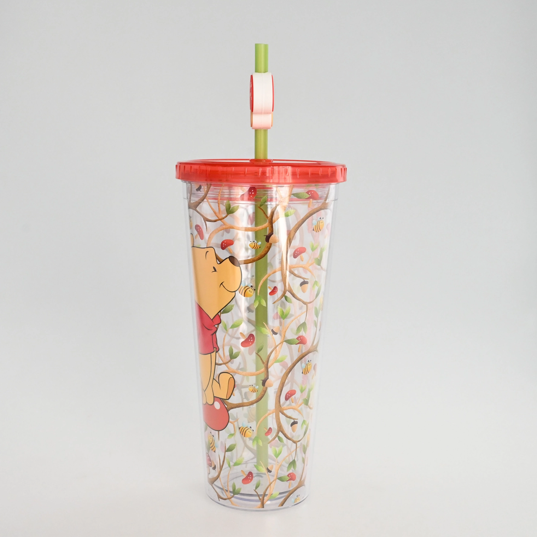 Cup - Winnie the Pooh Mushrooms Bees 24oz Plastic Cold Cup with Straw-hotRAGS.com