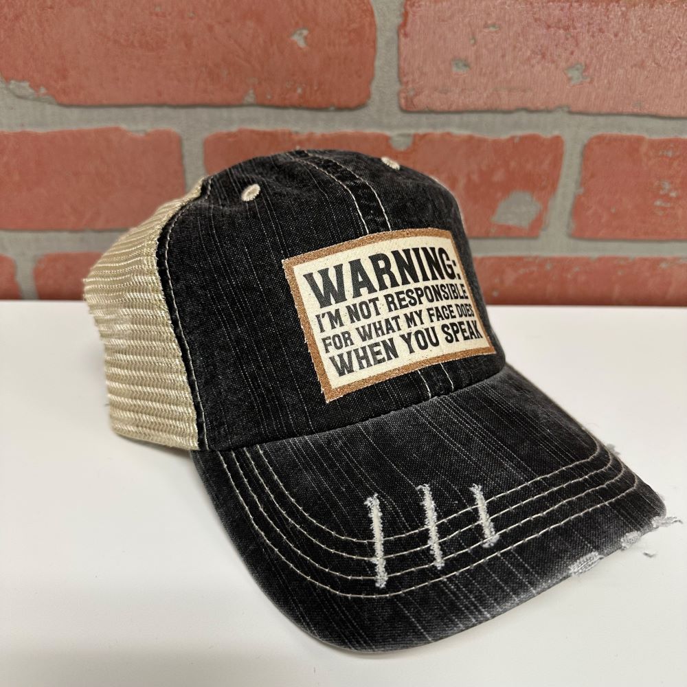 Hat - Warning Face-hotRAGS.com