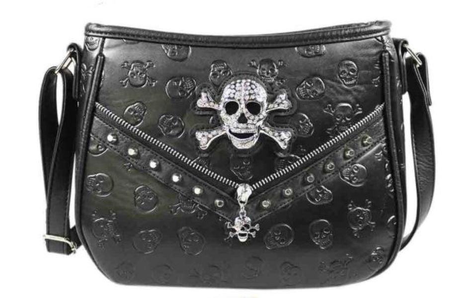 Bag - Skull Zipper Carry Conceal-hotRAGS.com