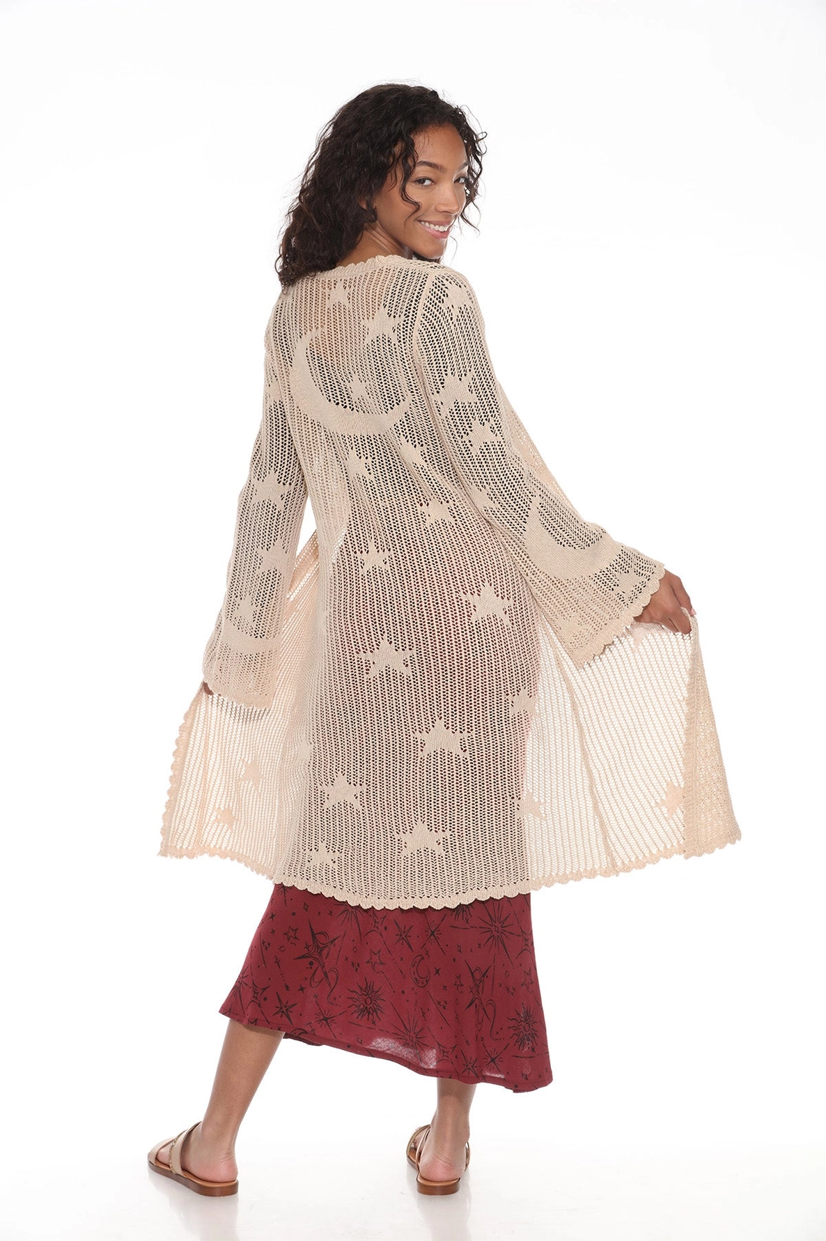 Kimono - Celestial Lace - Sand-hotRAGS.com