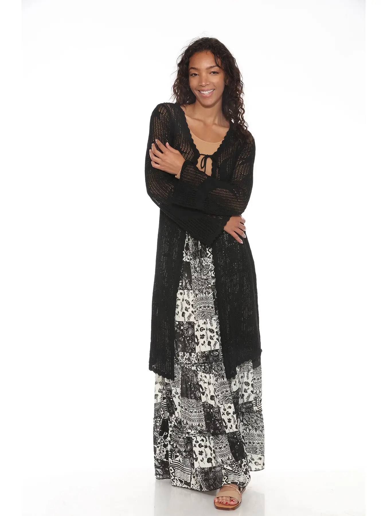 Kimono - Celestial Lace - Black-hotRAGS.com