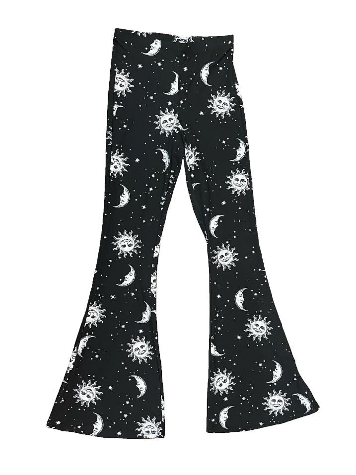 Pant Palazzo Sun Moon Black-hotRAGS.com