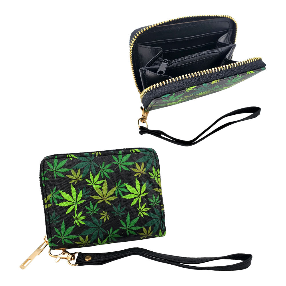 Stoner Wallet All Over Leaf Design-hotRAGS.com