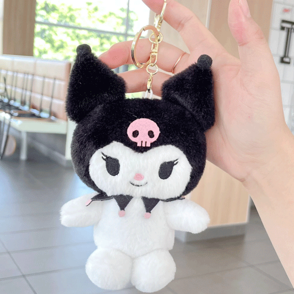 Kuromi Plush Toys Plushie Keychain Accessories Bag Charm – PeachyBaby